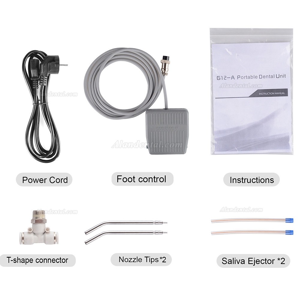 GOARD G12-A Mobile Dental Unit / Dental Portable Unit with Compressor+Suction Saliva